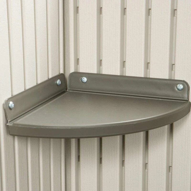 2025 Side entrance, 4.57 m W x 2.44 m D, plastic tool shed