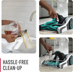 Hoover SmartWash+ Automatic Carpet Cleaner for Carpets and Upholstery, Deep Cleaning Carpet Shampoo, Carpet Deodorizer and Pet Stain Remover FH52000, Turquoise