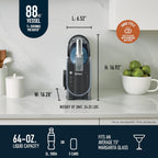 Ninja SLUSHi with RapidChill Technology, 88 oz. Frozen Drink & Slushie Machine, 5 Preset Programs, Margaritas, Frapps More, Premium Accents, Black, FS301