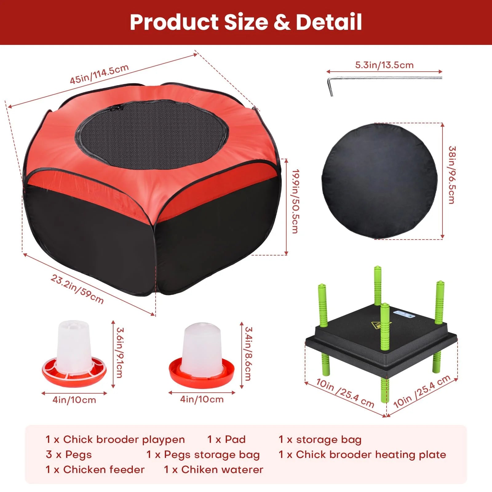 Tetuga Chicken Brooder Box for Chick Starter Kit