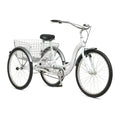 2025 Schwinn Meridian Adult Tricycle, Men's and Women's Beach Cruiser, 26-inch Wheels, Low Step-Through, Wide Saddle, Folding Rear Basket.
