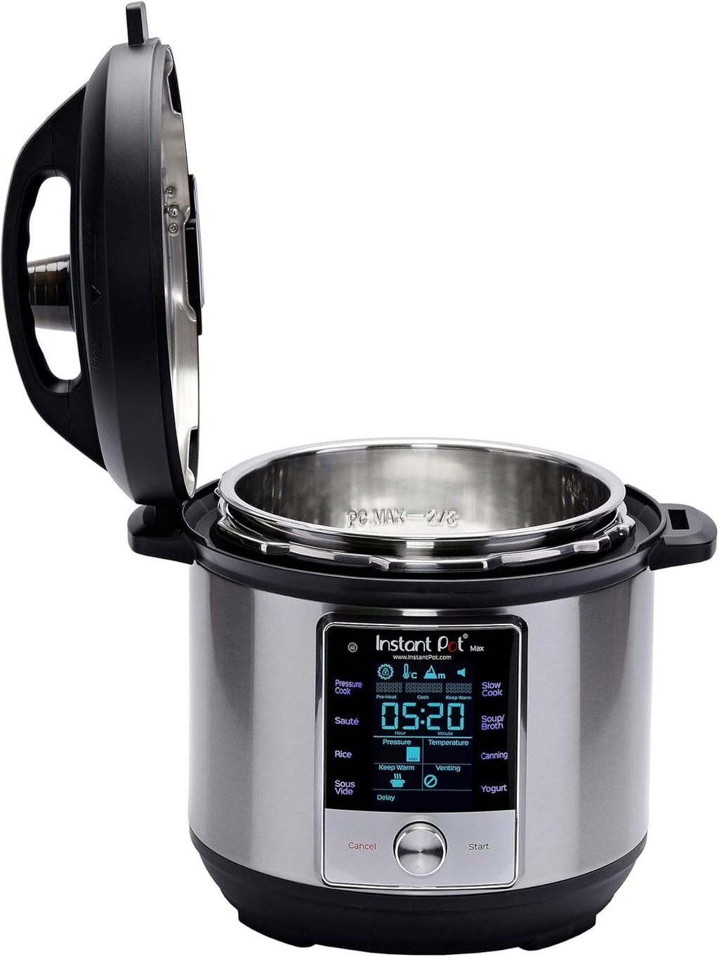 Instant Pot Max 6 Quart Electric Pressure Cooker, 15psi, Sous Vide, Touch Screen, Stainless Steel