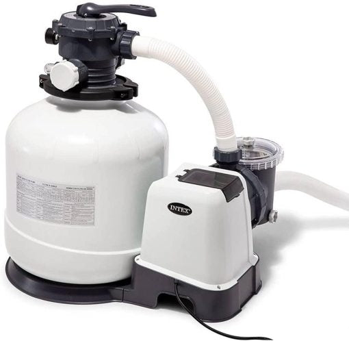 Intex 3000 GPH Sand Filter Pump for Above Ground Pools with Deluxe Maintenance Kit