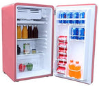 FRIGIDAIRE EFR372-BLACK 3.2 Cu Ft Black Retro Compact Rounded Corner Premium Mini Fridge
