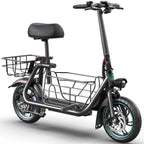 Electric scooter for adults with large center basket