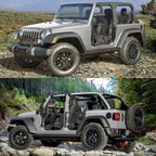 Off Road Safari Tubular Doors Compatible with 2018-2023 Wrangler JL 4 Door �� Set of 4 Fat Tube Half Doors for Adventure