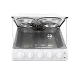 20-inch electric oven with 4 cooking zones, freestanding, in white