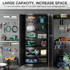 SISESOL 71" Metal Garage Storage Cabinet with 2 Doors