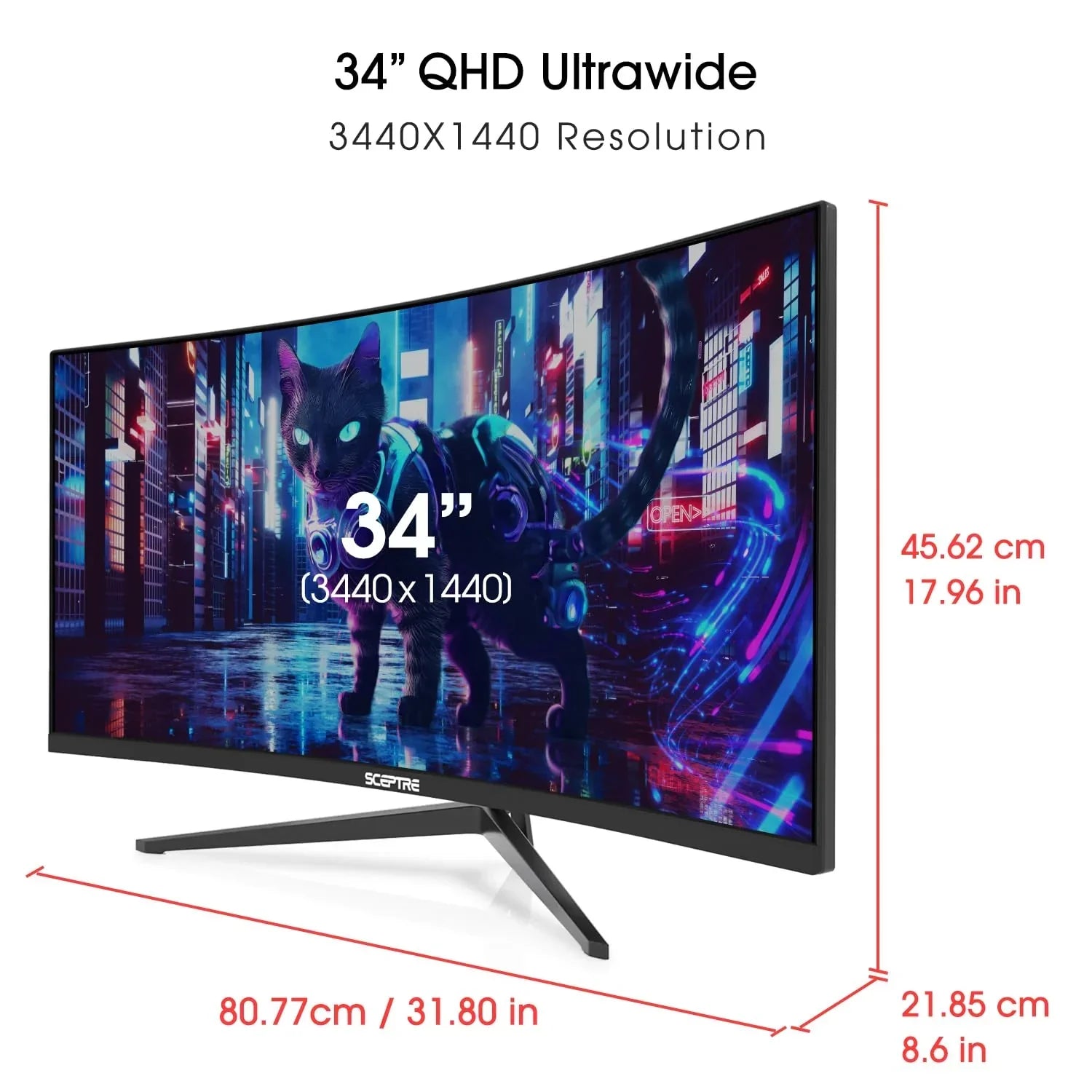 Moniteur Sceptre 34 pouces 165Hz Ultrawide WQHD designs