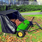 John Deere 42″ trailed lawn sweeper, 24 cubic foot capacity, adjustable brushes