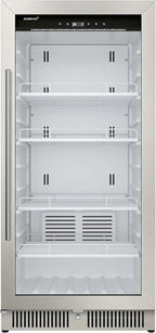 EdgeStar VBM101 22" Wide 10.1 Cu. Ft. Commercial Beverage Merchandiser – Stainless Steel, Temp Alarm, Reversible Door
