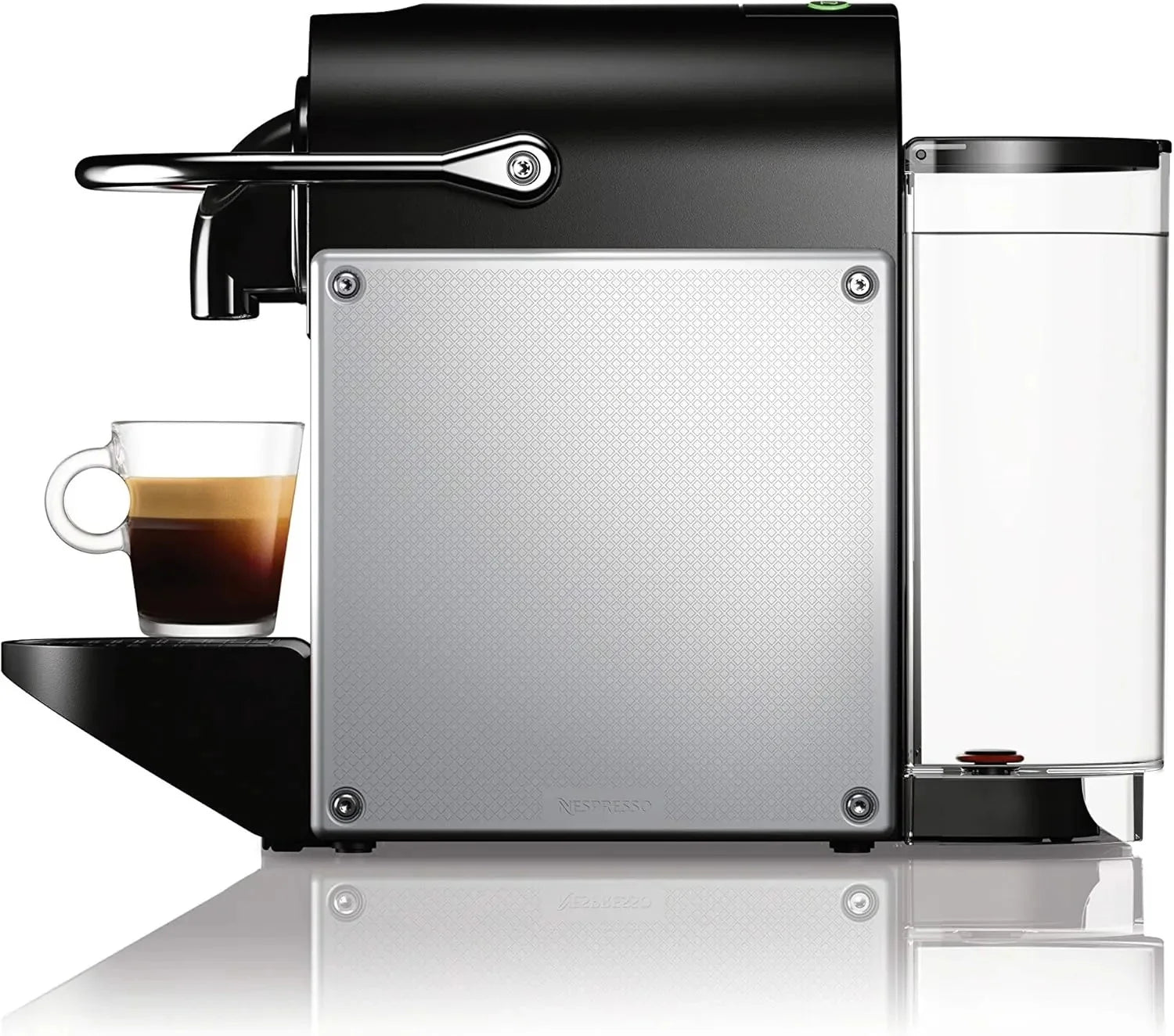 Nespresso Pixie Espresso Machine by De’Longhi, 19-Bar Pump, Compact Aluminum Design, Silver, 1100ml
