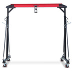 Garvee 1 Ton Adjustable Gantry Crane, 2200 lbs Capacity, Height Adjustable 96.5"-143.7", Portable Hoist for Factory, Construction, Warehouse, Auto Repair